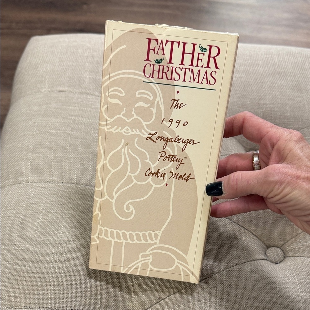 Longaberger 1990 Vintage Father Christmas Limited Addition Cookie Mold with Box - Picture 2 of 12